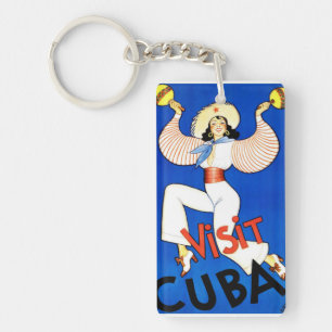Vintage - Visit Cuba Keychain