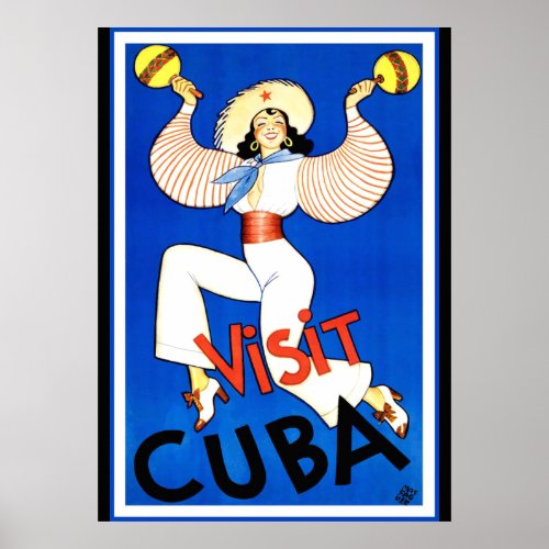 Vintage _ Visit Cuba Poster