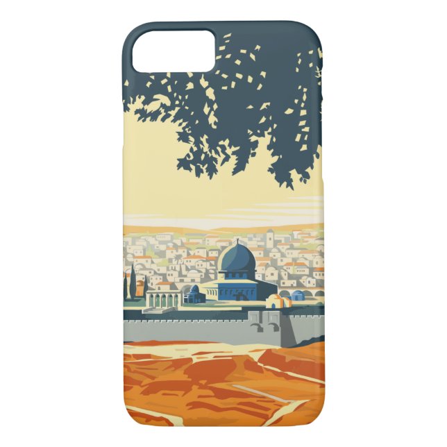 Vintage Visit Palestine Travel Case-Mate iPhone Case (Back)