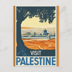 Vintage Visit Palestine Travel Postcard