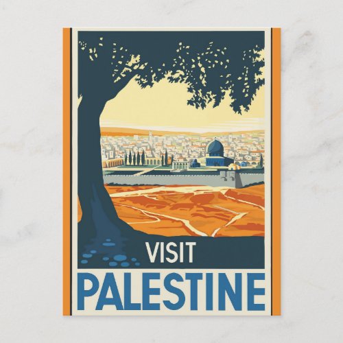 Vintage Visit Palestine Travel Postcard