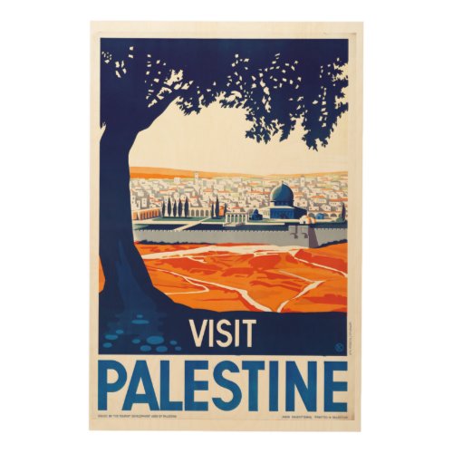 Vintage Visit Palestine Travel Poster