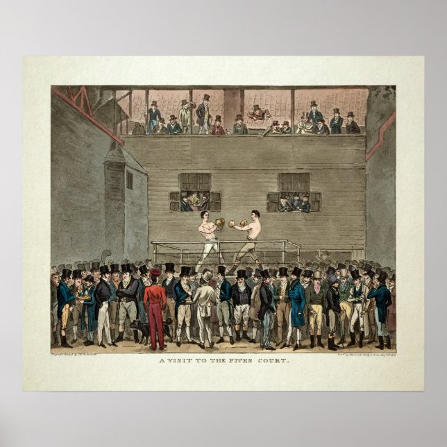 Vintage Visit to the Fives Court 1822 Poster (Front)