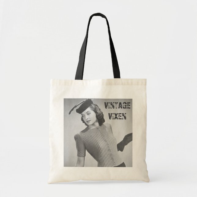 Vintage Vixen Tote Bag (Front)