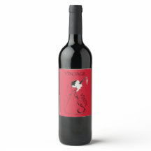Vintage Vixen Wine Label