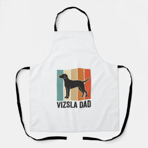 Vintage Vizsla Dad Dog Lover Shirt Design_1 Apron