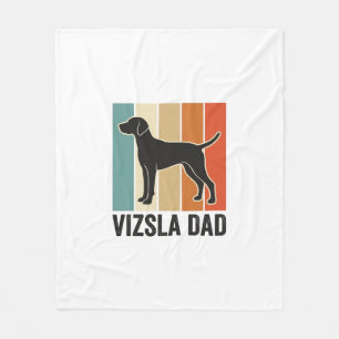 Vintage Vizsla Dad Dog Lover Shirt Design_1 Fleece Blanket
