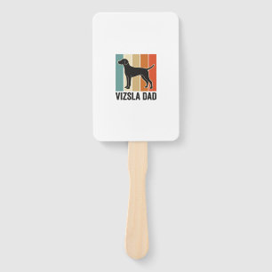 Vintage Vizsla Dad Dog Lover Shirt Design_1 Hand Fan