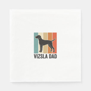 Vintage Vizsla Dad Dog Lover Shirt Design_1 Napkins