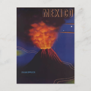 Vintage Volcan Parícutin Mexico Eruption Postcard