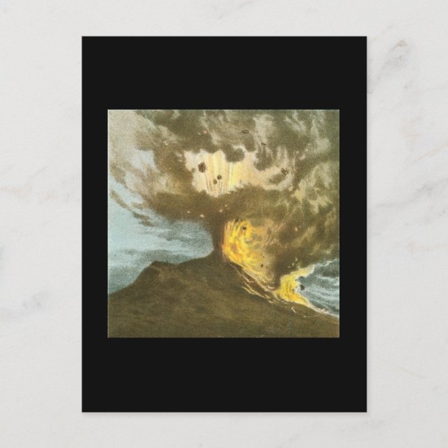 Vintage Volcano Postcard (Front)