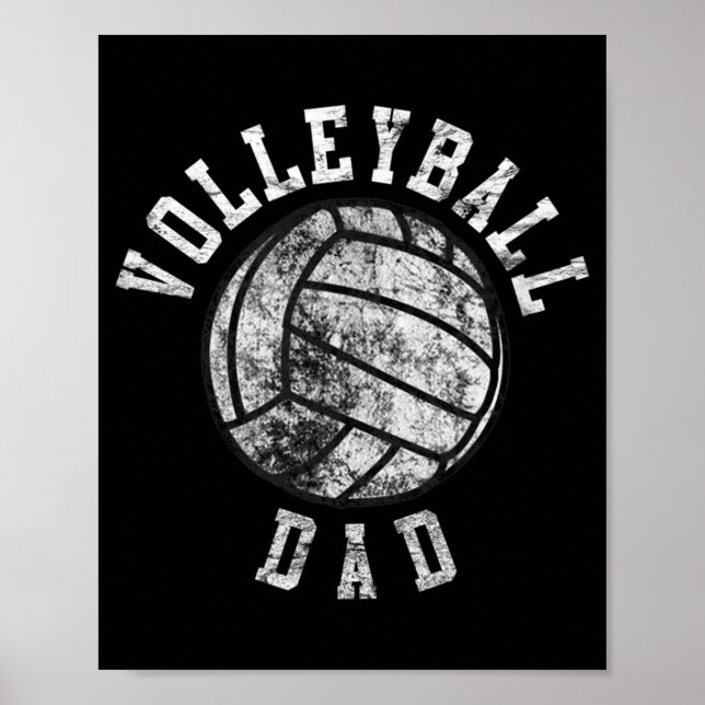 Vintage Volleyball Dad Poster (Front)