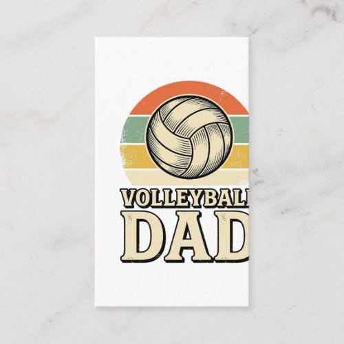 Vintage Volleyball Dad Retro Shirt Design_1 Business Card