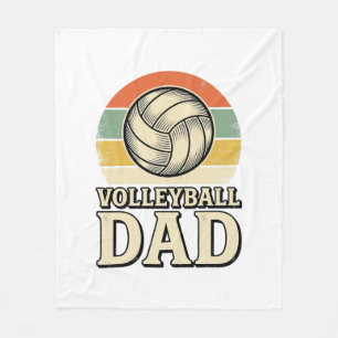 Vintage Volleyball Dad Retro Shirt Design_1 Fleece Blanket