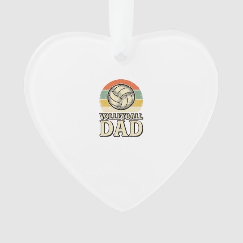 Vintage Volleyball Dad Retro Shirt Design_1 Ornament