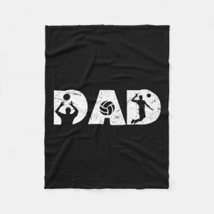 Vintage Volleyball Dad Volleyball Players Family F Fleece Blanket