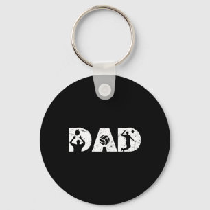 Vintage Volleyball Dad Volleyball Players Family F Keychain
