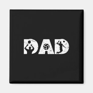 Vintage Volleyball Dad Volleyball Players Family F Magnet