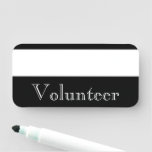 [ Thumbnail: Vintage "Volunteer" Name Tag ]