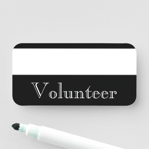Vintage Volunteer Name Tag