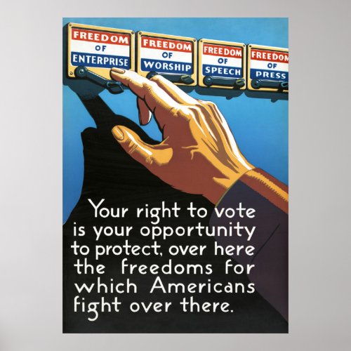 Vintage Voting poster
