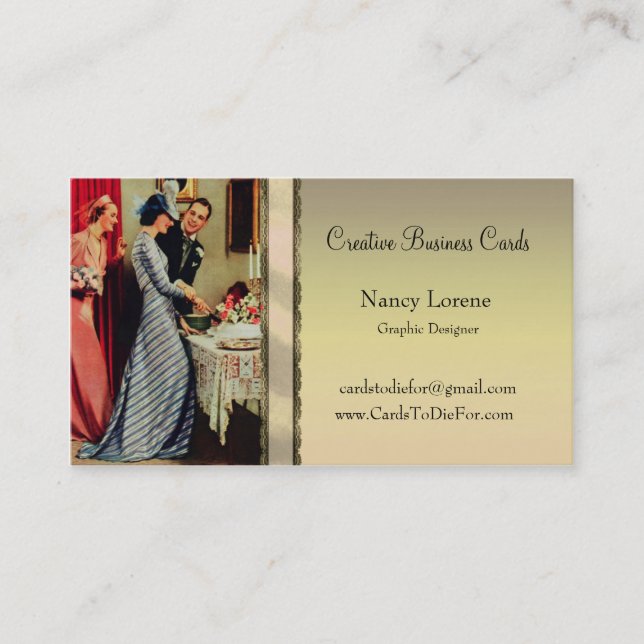 Vintage Vows - Piedmont - 1935 Business Card (Front)