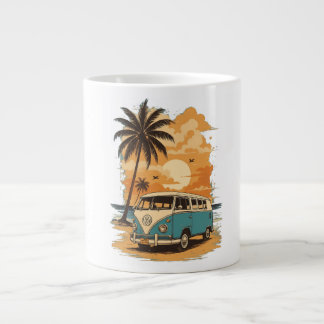 Vintage VW Bus Specialty Mug – Retro Beach Sunset