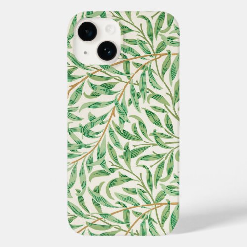 Vintage W Morris Pattern Green  White Mug Case_Mate iPhone 14 Case