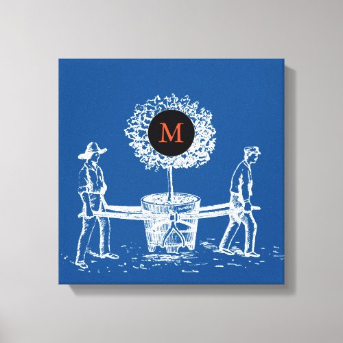 Vintage W Tree Family Reunion Monogram Canvas