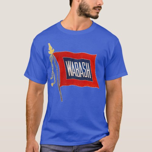 Vintage Wabash Railroad Flag logo T_Shirt