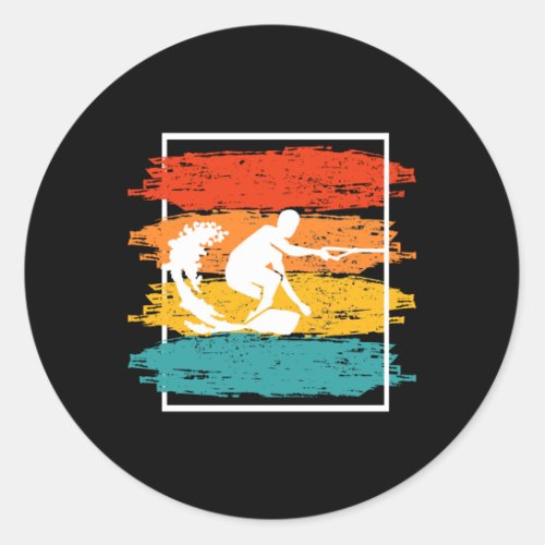 Vintage Wakeboarding Wakesurfing Wakesurfer Classic Round Sticker