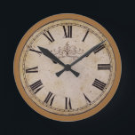 Vintage Wall Clock<br><div class="desc">Vintage Art and Collectible Daily Objects Images - French Style Retro Wall Clock</div>