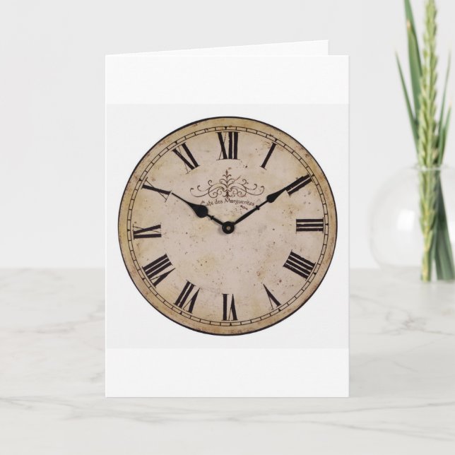 Vintage Wall Clock Card (Front)