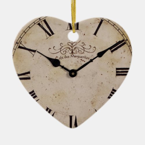 Vintage Wall Clock Ceramic Ornament