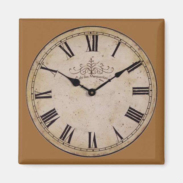 Vintage Wall Clock Magnet (Front)