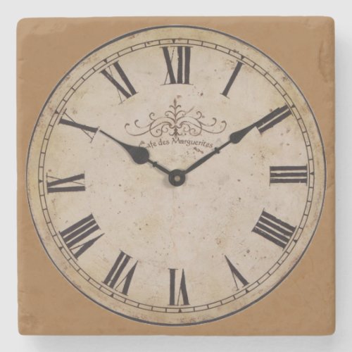 Vintage Wall Clock Stone Coaster
