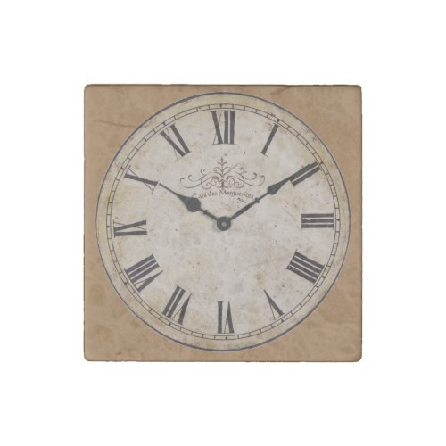 Vintage Wall Clock Stone Magnet