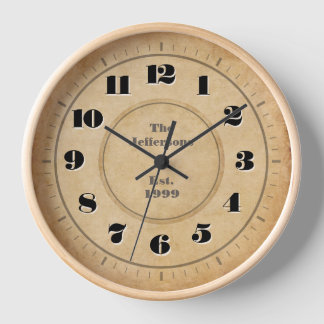 Vintage Wall Clock with Your Name on it