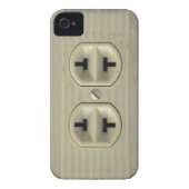 Vintage Wall Socket iPhone 4G Case (Back)