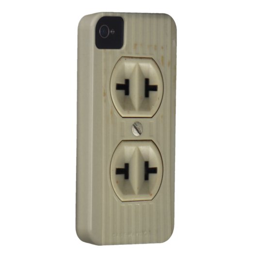 Vintage Wall Socket iPhone 4G Case (Back/Right)
