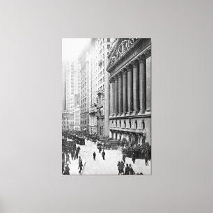 Vintage Wall Street NYC Photograph (1921) Canvas Print