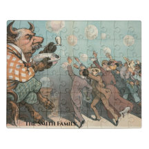 Vintage Wall Street Stock Market Bubble Satire