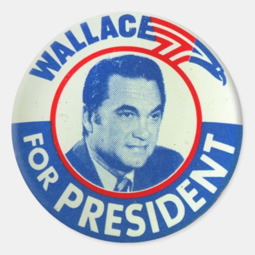 Vintage Wallace for President Campaign Button Classic Round Sticker