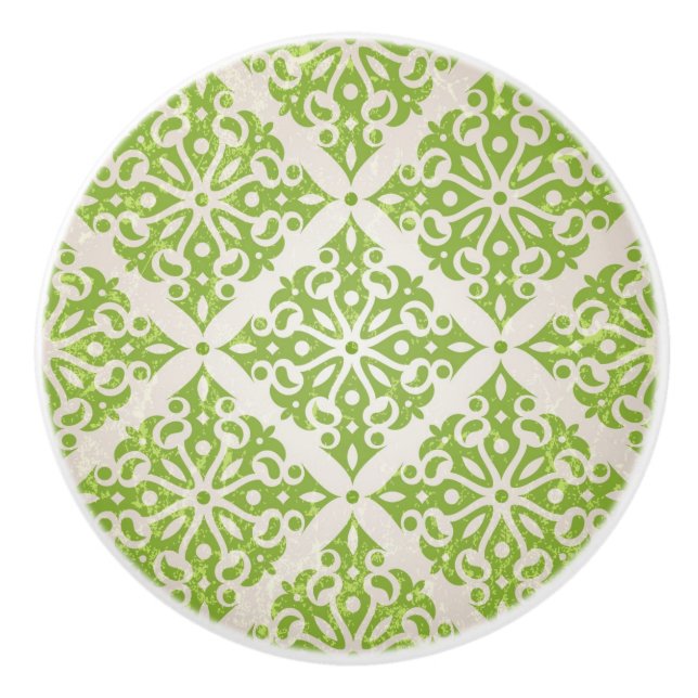 Vintage wallpaper ceramic knob (Front)