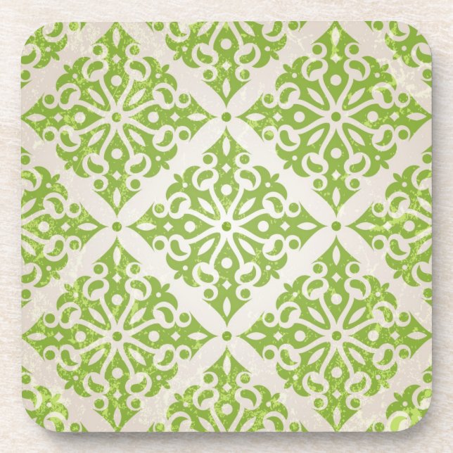 Vintage wallpaper drink coaster (Front)