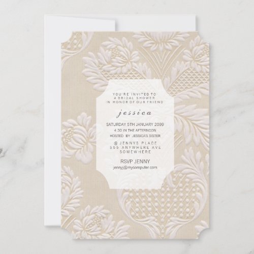 Vintage Wallpaper French Floral Pattern Invite