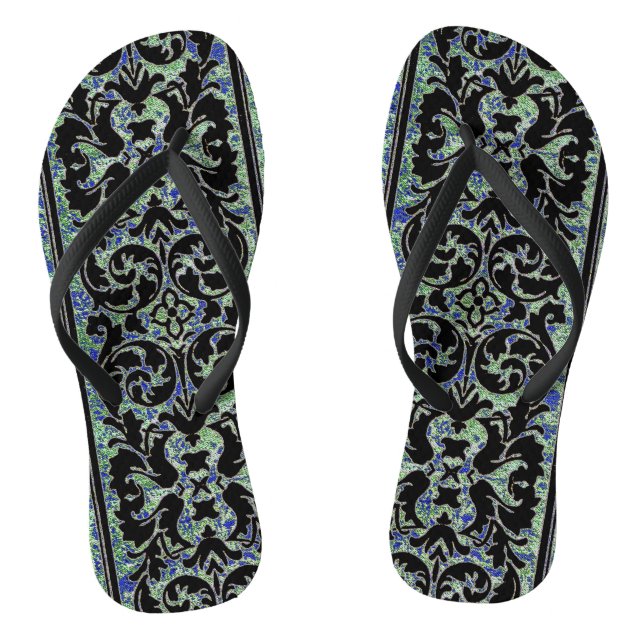 Vintage Wallpaper from the 1960's Flip Flops (Footbed)