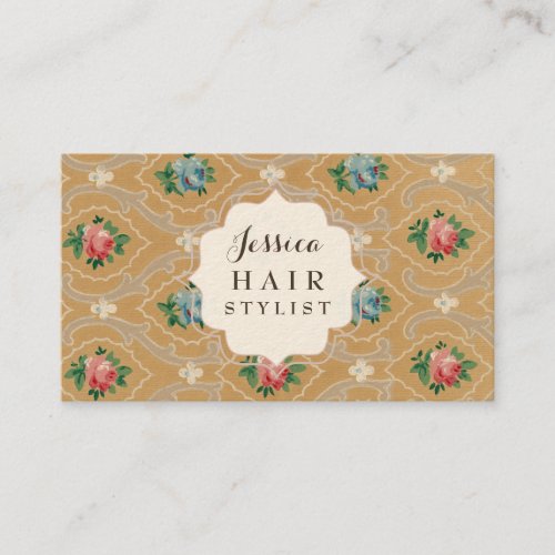 Vintage Wallpaper Hair Stylist Appointment Cards