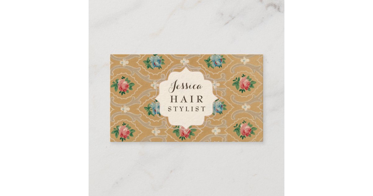 Vintage Wallpaper Hair Stylist Appointment Cards Zazzle Com