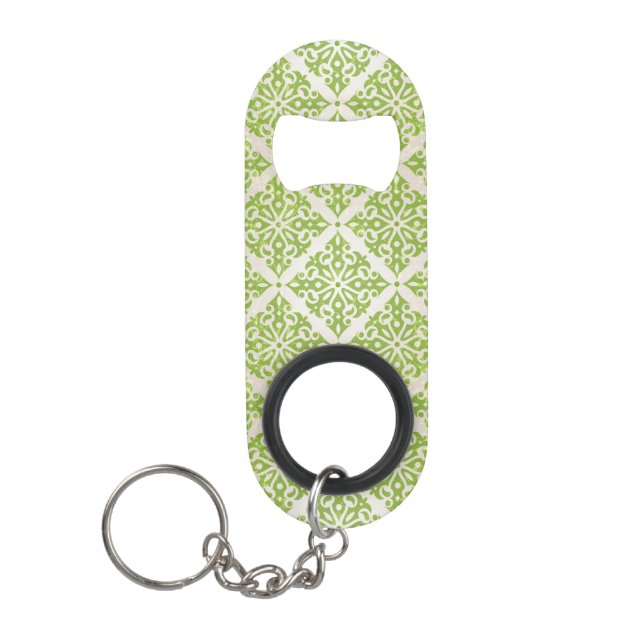 Vintage wallpaper keychain bottle opener (Front)